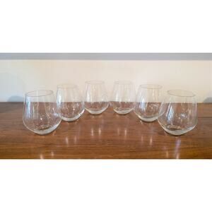 Set of 6 Lenox Tuscany Classics Stemless Wine Glasses – 15 oz – European Crystal